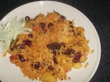 Rajma Biryani Recipe (Red Kidney Beans Biryani)