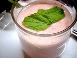 Apple strawberry milk shake
