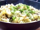 Cabbage and spring onion stirfry