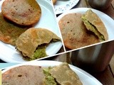 Green peas stuffed pooris