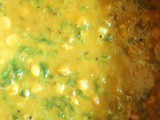 Methi masala dal ( fenugreek leaves with mashed lentils)