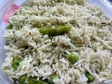 Minty coriander chutney Green peas pulao