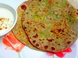 Mixed veg Parathas ( cabbage, fenugreek , green peas and potatoes )