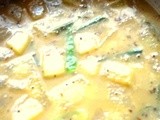 Mor Kootan ,Mor Kuzhambu, (Spiced buttermilk/sour yogurt  curry seasoned with green chillies and spices)
