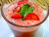 Pomegranate and strawberry juice