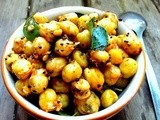 Spiced Garbanzo ( chana / Kondakadalai sundal  )