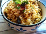 Vaangi bhaath ( brinjal / eggplant rice )