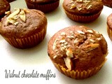 Walnut Chocolate Chip Muffins      ( eggless)