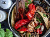 Grilled Zucchini Eggplants And Peppers Salad