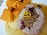 Pork Tenderloin Stuffed with Chestnuts, Cranberries and Lemon Zest