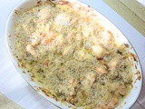 Scallop, Shrimp, Salmon and Cod Fish Pie with a Mediterranean Twist