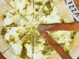 Traditional Italian White Pizza With Pesto