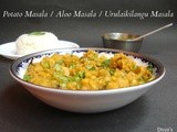 Potato Masala / Aloo Masala / Urulaikilangu Masala - Using Coconut Milk