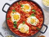 Family Shakshuka with Chorizo and Eggs