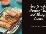 Bamboo Shots and Shrimps Lumpia