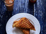 Curried Aloo Methi (Potato-Fenugreek Leaves) Grilled Sandwiches