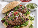 Halal Lamb Burger with Pesto