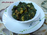 Hyderabadi Aloo Palak Gosht Recipe,Spinach Lamb Curry