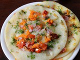 Rava uttapam recipe, instant rava uttapam | suji uttapam