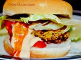 Grilled chicken burger