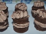 Bite size mousse cakes