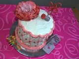 Fondant flower cake