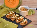 Bruschetta con zucca e skordalia alle mandorle