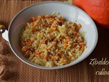 Bulgur con zucca, grana e noci