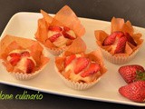 Cestini di fillo con crema al Marsala e fragole