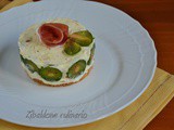 Cheese cake salato al prosciutto crudo e Nergi