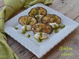 Chips croccanti di melanzana con caprino alle olive