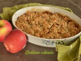 Crumble di mele con caramello e mandorle