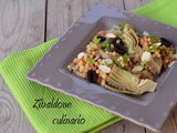 Fregola pilaf con carciofi e salsa piccante