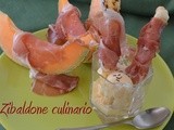 Gelato al melone e prosciutto crudo