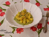 Gnocchi allo zafferano con le tre zucchine