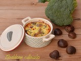 Gratin di broccoli, castagne e caprino