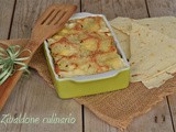 Lasagne di pane carasau con zucchine e gamberetti