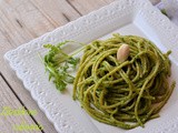 Pasta al pesto di rucola e mandorle