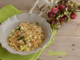 Pasta integrale con zucchine e stracchino