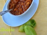 Salsa di pomodori verdi e peperoni
