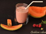 Smoothie al melone e lamponi