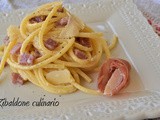 Spaghetti al prosciutto crudo in bianco