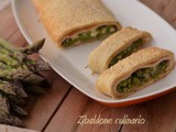 Strudel salato con asparagi, cotto e taleggio