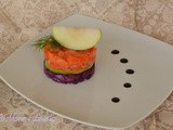 Tartare di pesce con cavolo viola all'aceto balsamico e mela verde