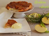 Tarte tatin di mele affumicate e rosmarino con gelato alla vaniglia