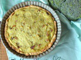 Torta salata speck, caprino e scarti di broccolo