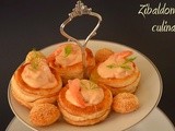 Vol au vent ai gamberetti con salsa rosa