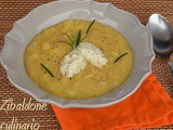 Zuppa di patate dop di Bologna e polenta con gorgonzola