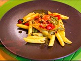 Pasta saporita con basilico e fagiolini