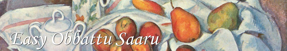 Very Good Recipes - Easy Obbattu Saaru